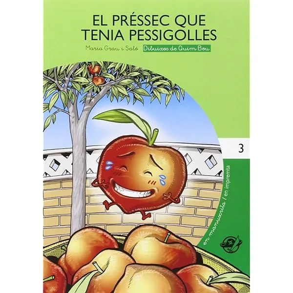 El préssec que tenia pessigolles: Llibre en lletra lligada i lletra d'impremta: amb dibuixos per pintar: Llibre per a 6 anys en català: 3 (Petit Pirata) : Grau Saló, Maria, Bou, Quim: El préssec que tenia pessigolles: Llibre en lletra lligada i lletra d'impremta: amb dibuixos per pintar: Llibre per a 6 anys en català: 3 (Petit Pirata) : Grau Saló, Maria, Bou, Quim: