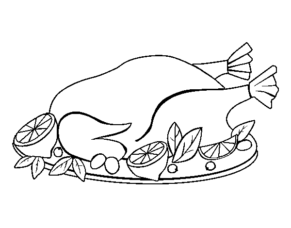 Dibujos para colorear pollo asado - Imagui