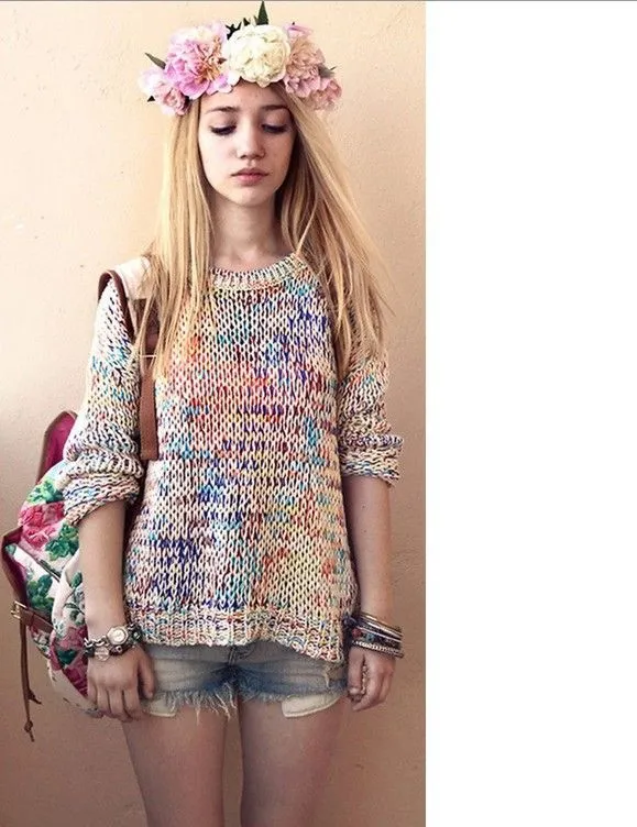 Primavera 2014 nuevas mujeres gruesas tejidas suéteres de moda de ... Primavera 2014 nuevas mujeres gruesas tejidas suéteres de moda de ...