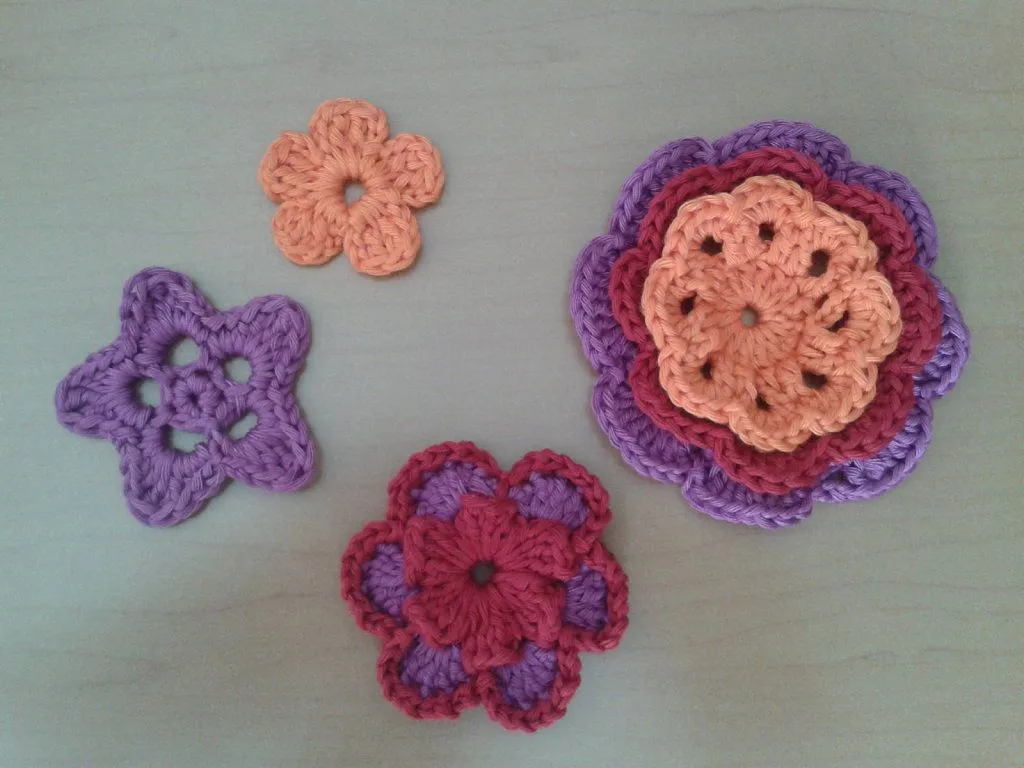 Mis primeras flores de ganchillo | Aprender manualidades es ...