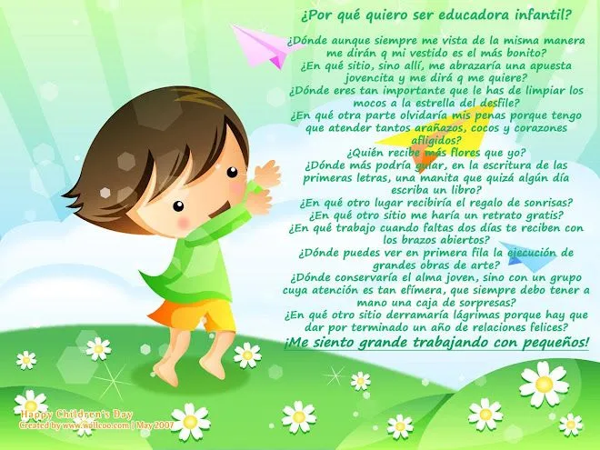 La princesa de las alas rosas: ¿Porqué quiero ser educadora infantil? La princesa de las alas rosas: ¿Porqué quiero ser educadora infantil?