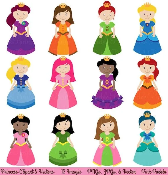 Princess Clipart Clip Art Fairytale Clip Art Clipart by PinkPueblo