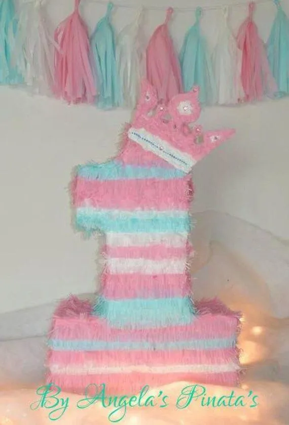 Princesa corona Pinata 1 piñata Rosa príncipe por angelaspinatas