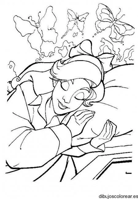 Imagenes de una niña durmiendo para colorear - Imagui