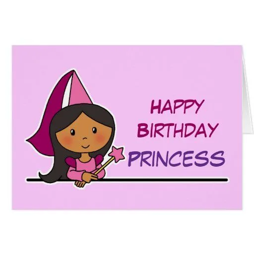 Princesa del feliz cumpleaños felicitación | Zazzle