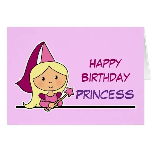 Princesa del feliz cumpleaños tarjeton de Zazzle.