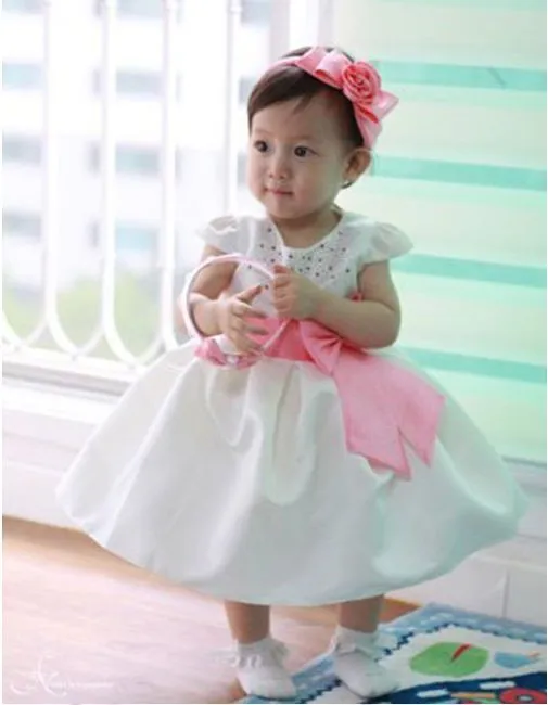 Princesa del partido del Bowknot de la correa del bebé vestido de ...