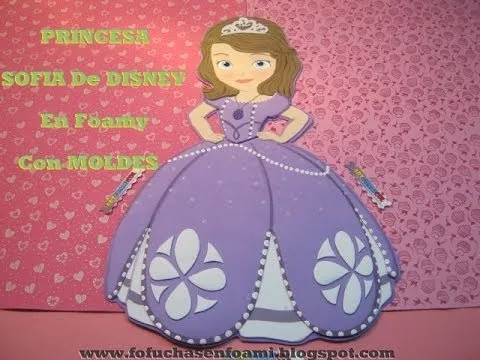 PRINCESA SOFIA DE DISNEY EN FOAMY O GOMAEVA CON MOLDES PARA ...