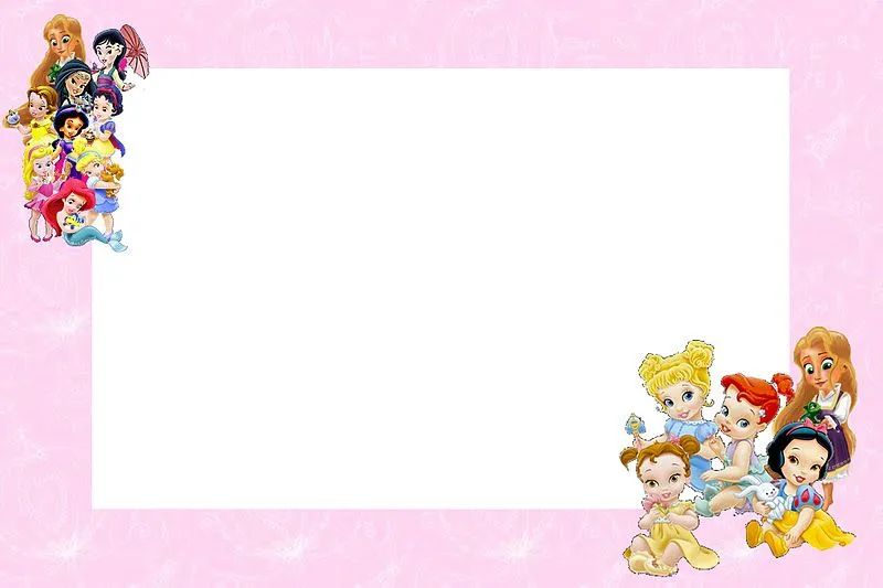 Princesas Disney Baby (Todas Juntas) - Kit Completo com molduras ... Princesas Disney Baby (Todas Juntas) - Kit Completo com molduras ...