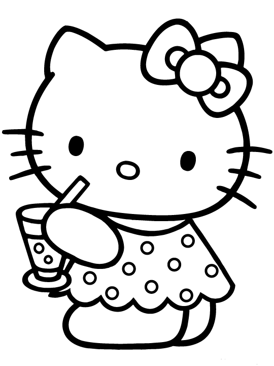 Princesas para colorear de Hello Kitty - Imagui