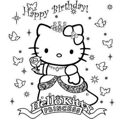 7 Dibujos de Hello Kitty para imprimir