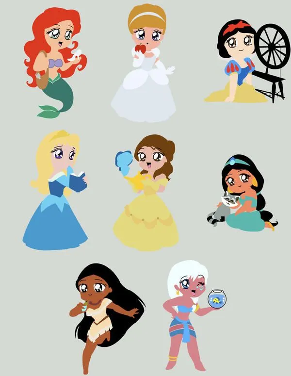 Disney princesas vector - Imagui