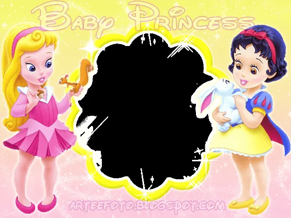 Princesas Disney Bebés: Invitaciones o Marcos de Fotos para ...