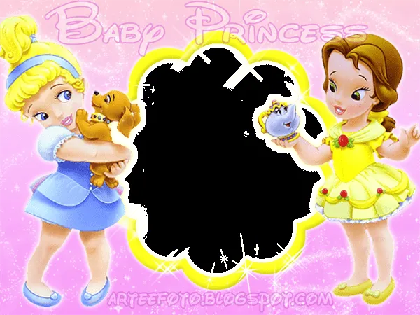 Princesas Disney Bebés: Invitaciones o Marcos de Fotos para ...