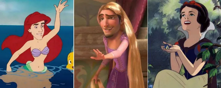 Así serían las princesas Disney con la cara de sus príncipes ... Así serían las princesas Disney con la cara de sus príncipes ...