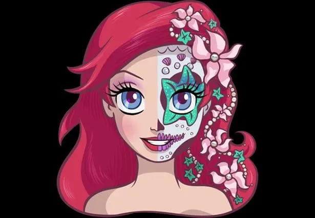 Las princesas de Disney caracterizadas como 'La Catrina'