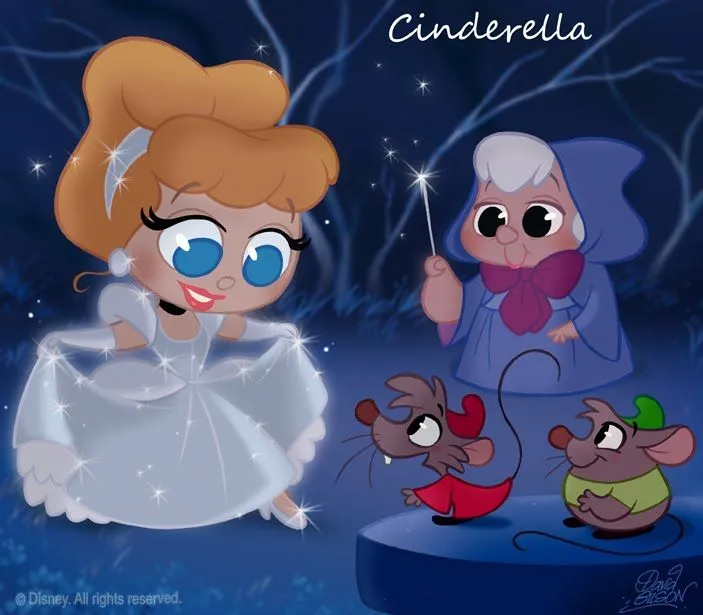 Princesas Disney: La Cenicienta Versión Chibi por David Gilson Princesas Disney: La Cenicienta Versión Chibi por David Gilson
