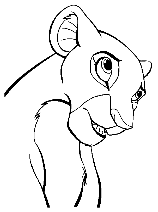 Princesas Disney: Dibujos para colorear de "Nala (El Rey León)"
