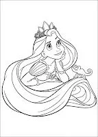 Princesas Disney: Dibujos para colorear de "