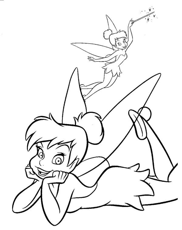 Princesas Disney: Dibujos para colorear de "Campanilla" Princesas Disney: Dibujos para colorear de "Campanilla"