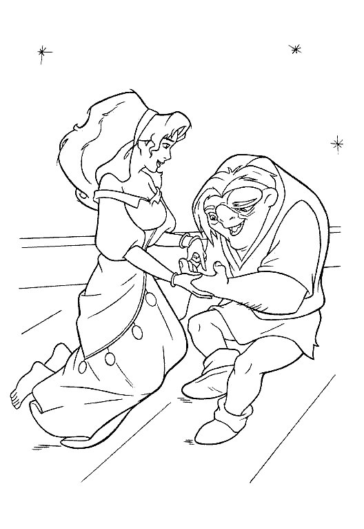 Princesas Disney: Dibujos para colorear de "Esmeralda" Princesas Disney: Dibujos para colorear de "Esmeralda"