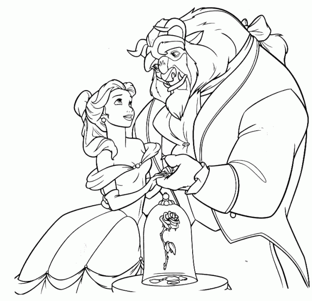 Princesas Disney: Dibujos para colorear de "La Bella y La Bestia" Princesas Disney: Dibujos para colorear de "La Bella y La Bestia"