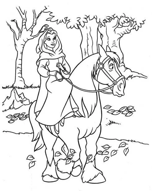 Princesas Disney: Dibujos para colorear de "La Bella y La Bestia" Princesas Disney: Dibujos para colorear de "La Bella y La Bestia"