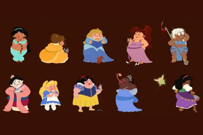 Las princesas de Disney gordas - Imagui