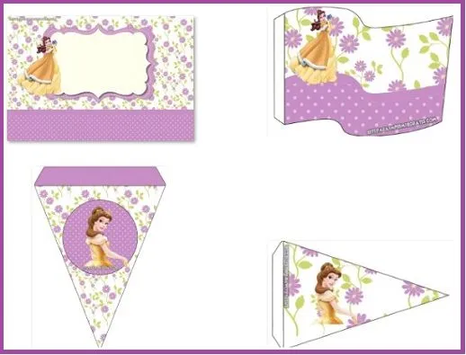 Imprimibles de Princesa Bella | Kits para imprimir gratis