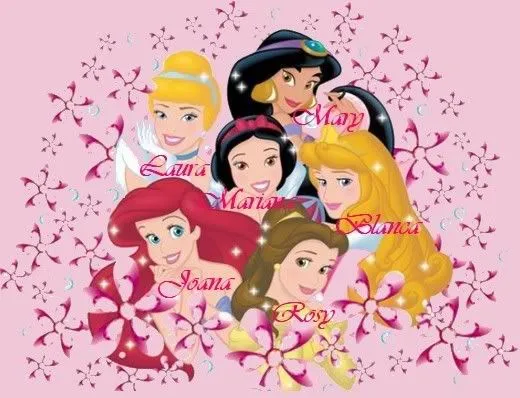 Princesas Disney con sus nombres - Imagui