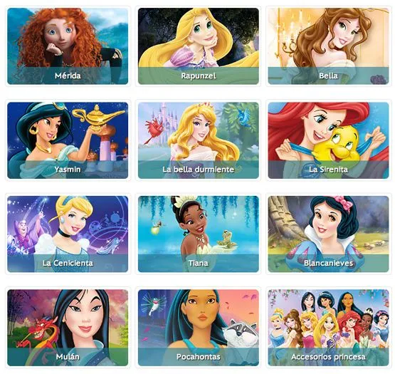 Las princesas Disney nombres - Imagui
