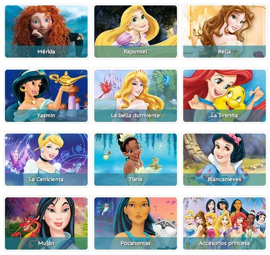 Princesas Disney nombre - Imagui