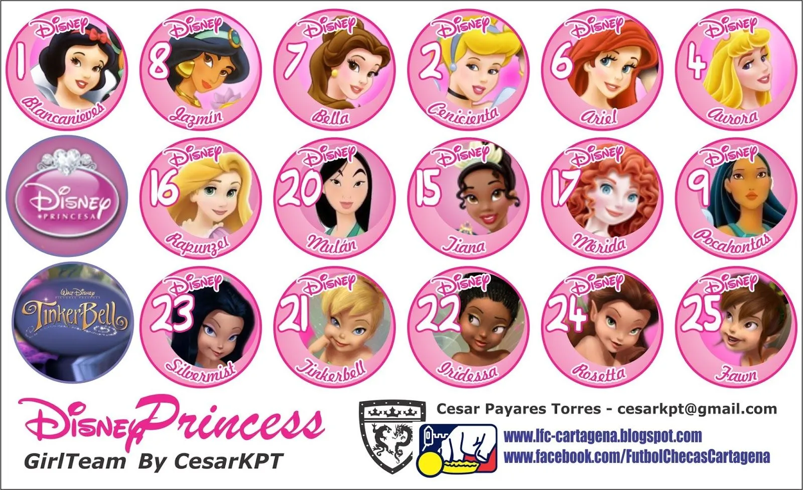 Princesas de Disney nombres - Imagui