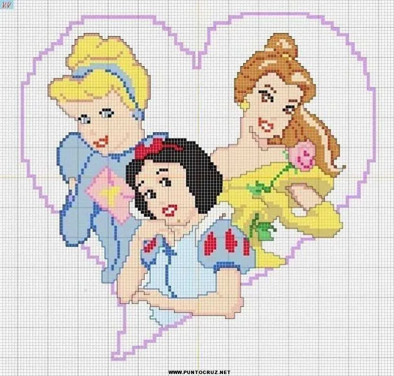 Princesas en punto de cruz | Punto de cruz - Colección de patrones ... Princesas en punto de cruz | Punto de cruz - Colección de patrones ...