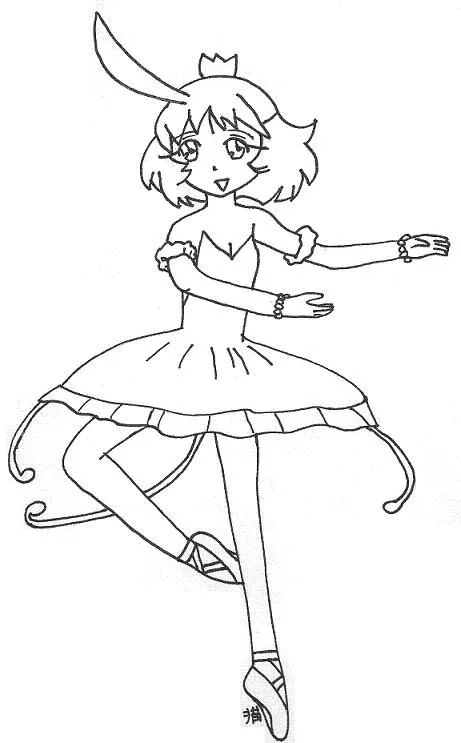 Line Drawing of Princess Tutu by NekoChanTheKitty on deviantART