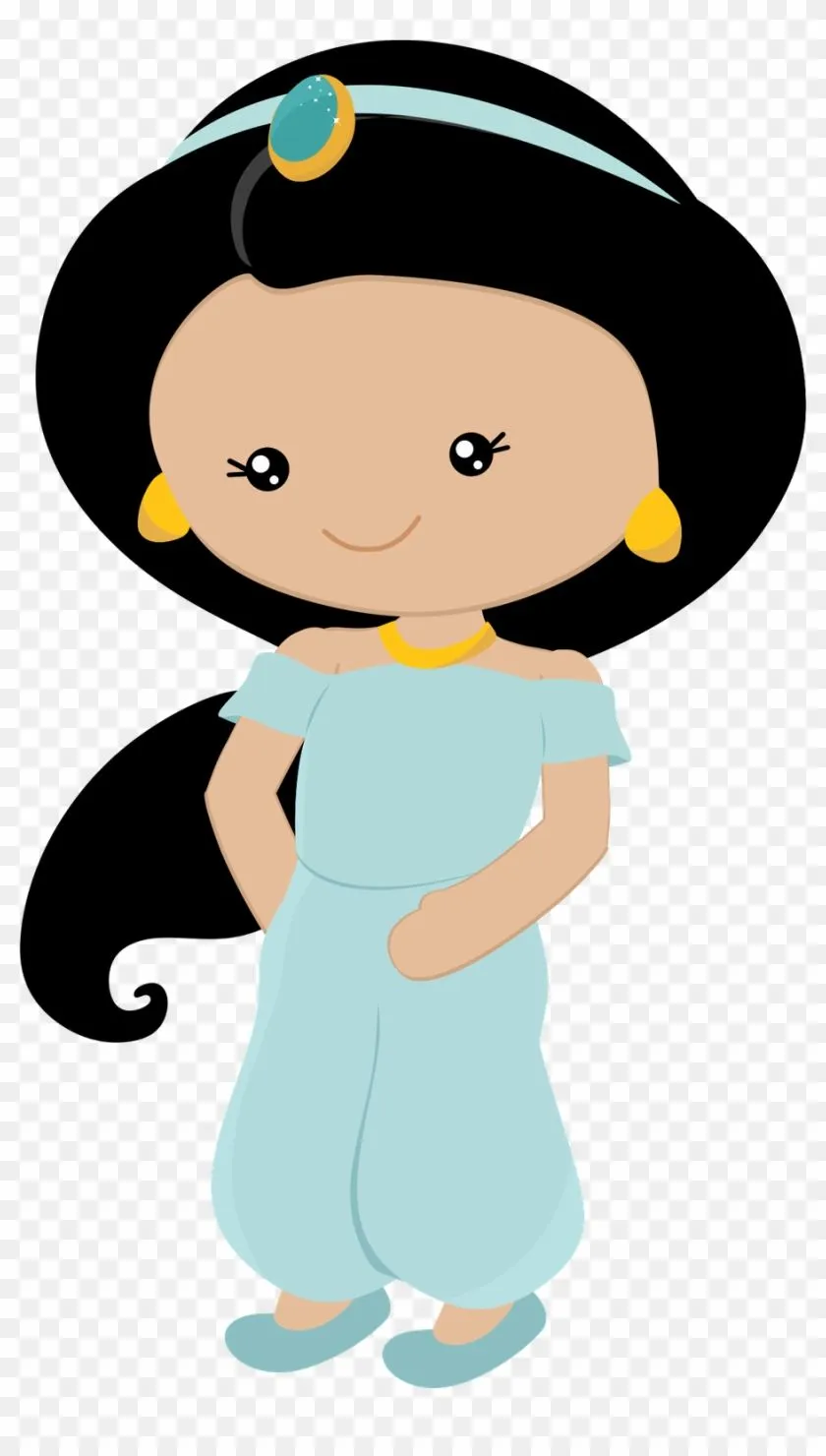 Princess Jasmine Clipart Disney - Princesa Jasmine Cute - Clip Art Library