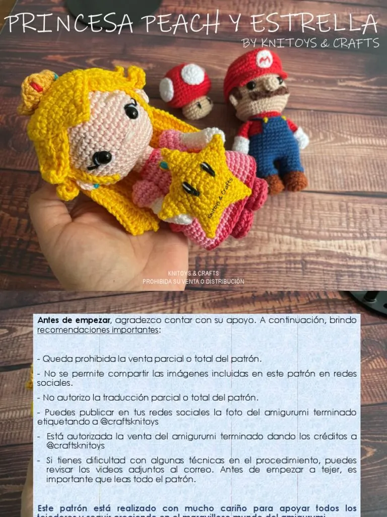 Princess Mario Brosss | PDF | Amigurumi | Costura