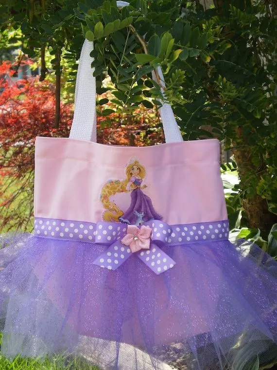 Princess Rapunzel Tangled Mini Tutu Tote por LollipopLaneBoutique Princess Rapunzel Tangled Mini Tutu Tote por LollipopLaneBoutique