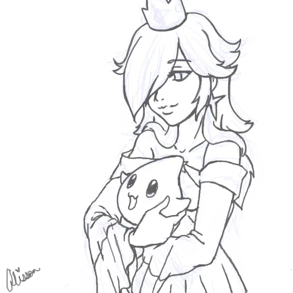 Princess Rosalina Coloured by latsy on DeviantArt