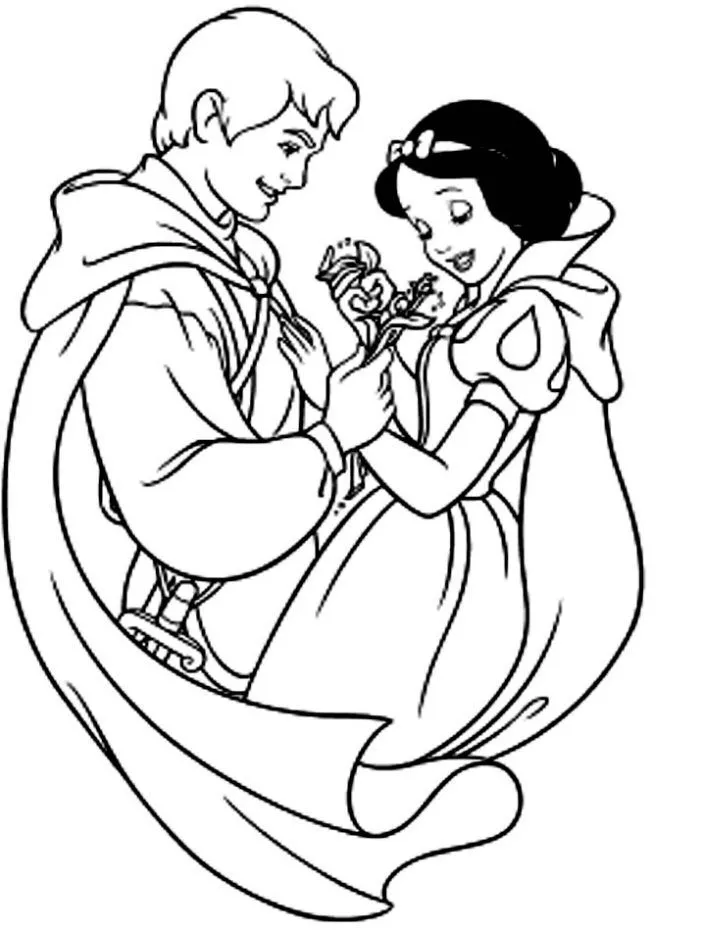 colorear-blancanieves-y-su- ...