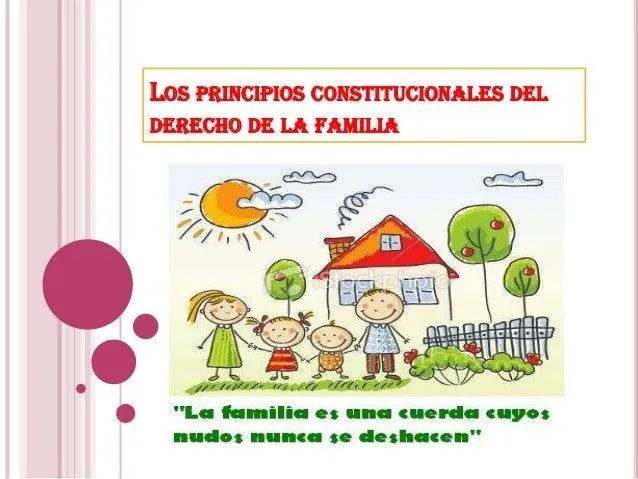 Derecho de Familia: Disposiciones constitucionales de proteccion a ...