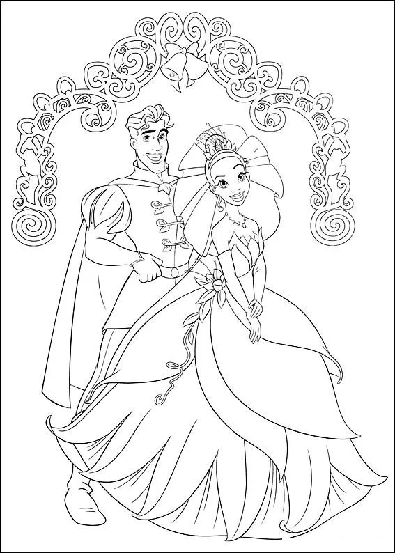 La prinsesa y el sapo-Dibujos para imprimir y colorear La prinsesa y el sapo-Dibujos para imprimir y colorear