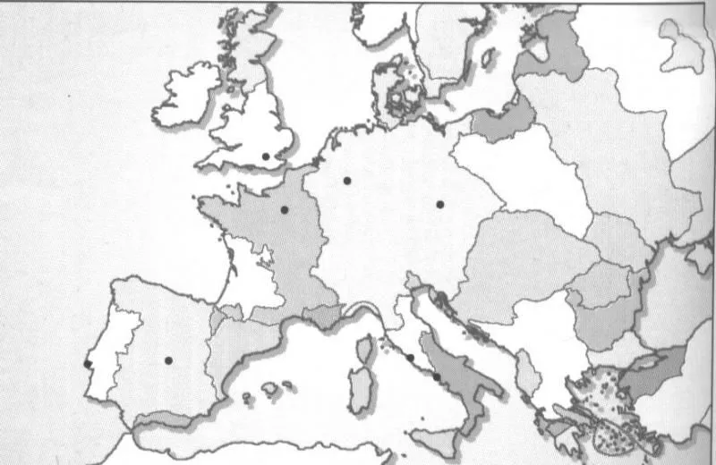 Print Map Quiz: MAPA EUROPA HISTORIA MODERNA ()