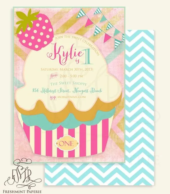 Printable invitations ice cream invitation por FreshmintPaperie Printable invitations ice cream invitation por FreshmintPaperie