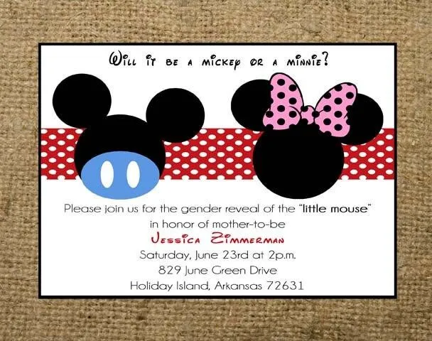 PRINTABLE Mickey Mouse or Minnie Mouse Gender by NotableAffairs