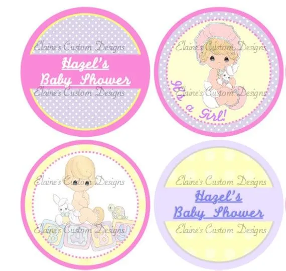 Printable PRECIOUS MOMENTS Baby Shower Cupcake by cutieville