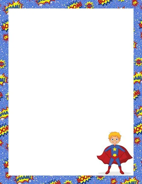 Printable superhero border. Free GIF, JPG, PDF, and PNG downloads ...