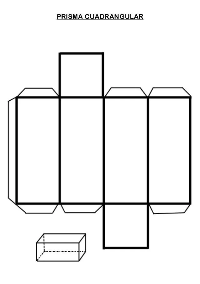 PRISMA CUADRANGULAR | Cuerpos geometricos para armar, Prisma cuadrangular, Figuras geometricas para armar PRISMA CUADRANGULAR | Cuerpos geometricos para armar, Prisma cuadrangular, Figuras geometricas para armar