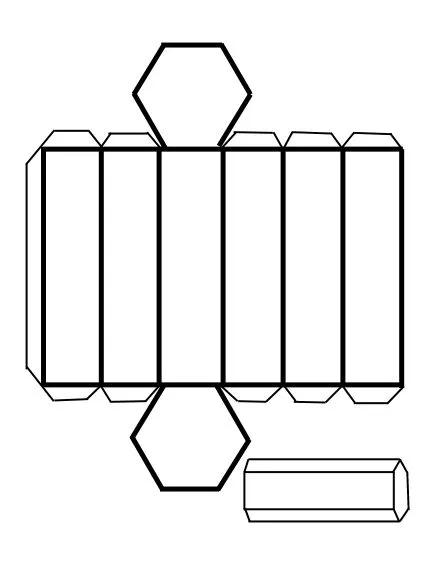 Prisma hexagonal | School Classroom Worksheets | Pinterest