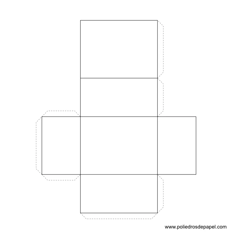 Prisma rectangular para armar - Poliedros de papel Prisma rectangular para armar - Poliedros de papel
